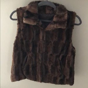 Faux fur vest